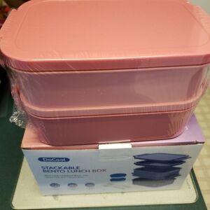 DaCool Stackable Bento Pink Lunch Box NIB